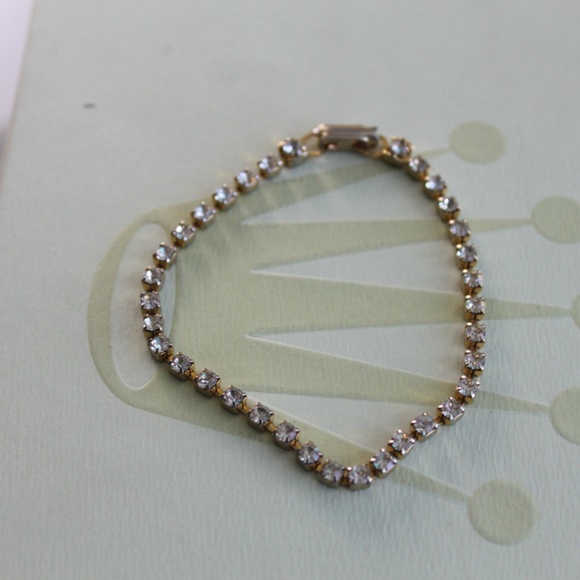 Vintage Gold Tone Tennis Bracelet - Picture 3 of 3